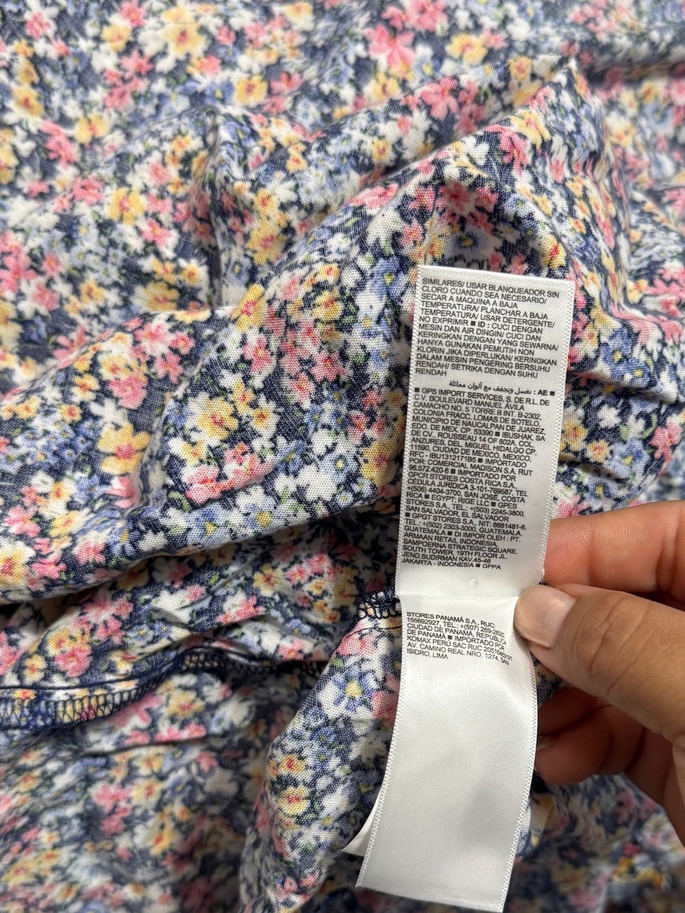 Old Navy Dress Womens Extra Large Tiered Ditsy Floral Smocked Cottagecore - Picture 11 of 14